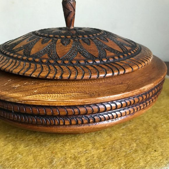 Vintage Mid Century Modern Covered Catch All Bowl - Picture 4 of 6